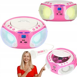 Radioodtwarzacz magnetofon Lenco CD Usb Fm do karaoke