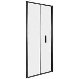 Czarne drzwi prysznicowe składane 100 cm Solid DH