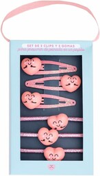 Zestaw 3 spinek do włosów i 3 gumek