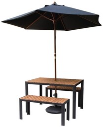 Bolero Ławki prostokątne 1000 mm stal i drewno