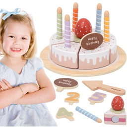 Viga Toys Viga Drewniany Tort Urodzinowy Do Krojenia