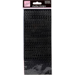 Naklejki konturowe alfabetu Anity - czarne