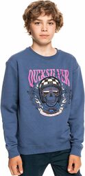 bluza dziecięca QUIKSILVER YOUTH BIKE SKULLS CREW Blue