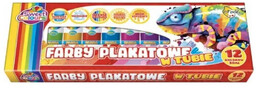 Farby plakatowe w tubie 12 kolorów 30ml -