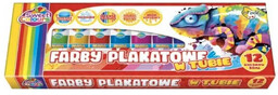 Farby plakatowe w tubie 12 kolorów 30ml -