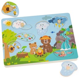 VIGA Puzzle Dźwiękowe Odkrywamy Naturę