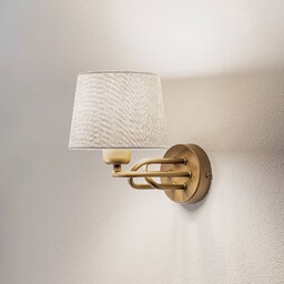 Avonni Kinkiet Lazar, szary/złoty antyczny, Ø 20 cm,