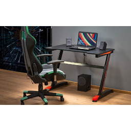 Biurko gamingowe czarne / czerwone mat 100 cm