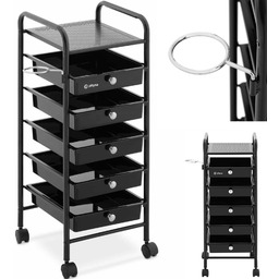 Wózek pomocnik fryzjerski z uchwytem na suszarkę 5