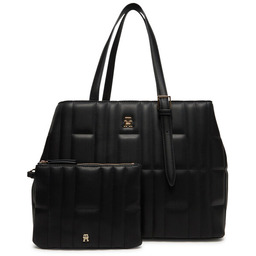 Torebka Tommy Hilfiger Th Feminine Tote AW0AW17452 Czarny