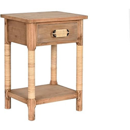 Home ESPRIT Naturalny stolik nocny Jasnobrązowy Świerk Lina