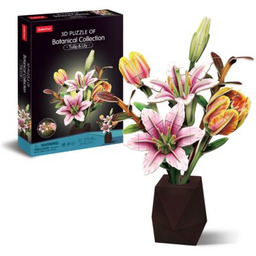 CUBIC FUN Puzzle 3D Botanical Kwiaty Lilia