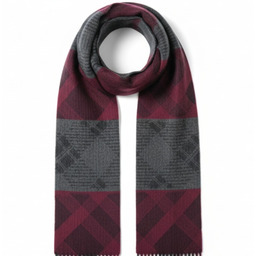 Pakamera Szalik Męski szal 100% kaszmirowy bordowy wiśniowy