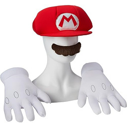 DISGUISE DISX73790 Kapelusz i wąsy Nintendo Mario Kostium