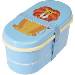 Rex London Trade, Podłużny lunchbox z gumką, Lew