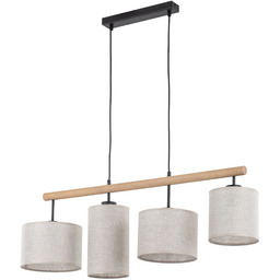 Lampa wisząca drewniana czarna 4-punktowa 96cm z serii