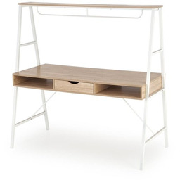 Biurko dwuosobowe dąb sonoma mat 139 cm B48