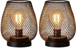 2x Metalowa Klatka Lampa na Baterie, Lampka Nocna