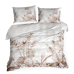 Eurofirany Pościel satynowa 160x200 Premium 25 biała beżowa