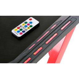 Biurko gamingowe czarne / czerwone mat 122 cm