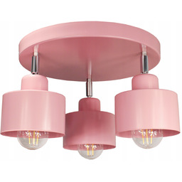Lampa sufitowa Loft różowa do pokoju dziecięcego żyrandol