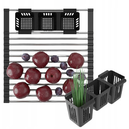 Rollmata mata teleskopowa na zlew składana stalowa organizer