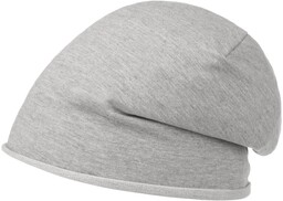 Czapka Dziecięca Basic Dżersej, jasnoszary, One Size
