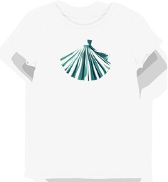 Koszulka damska biała z motywem harajuku i plisowanej