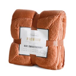 Eurofirany Koc narzuta 150x200 Tedy ceglasty dwustronny