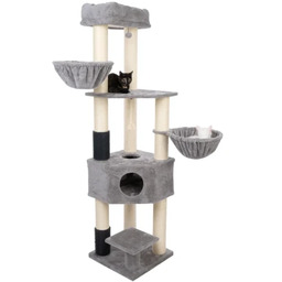 Zooplus Basics Drapak dla Kota XXL 60x56,5x196cm Szary