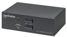 Manhattan 153546 Przełącznik KVM DisplayPort/USB 2x1 4K 60Hz