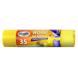 GROSIK Worki na śmieci z taśmą klejącą/do domu/do