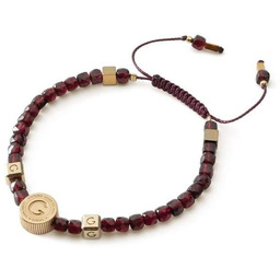 Bransoletka Z Granatem, Srebro 925 Pozłacane