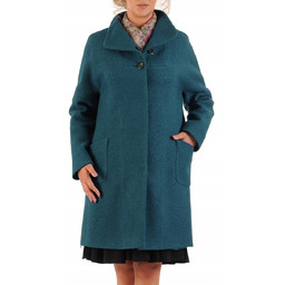 Modny płaszcz jesienny Amelia 44 z alpaki