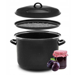 Garnek emaliowany Powidlak 15L wkładka pasteryzacja słoików