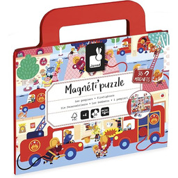 Janod, Magneti''Puzzle strażackie, magnetyczne puzzle dla dzieci, 36