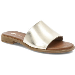 Armodo Klapki damskie, cholewka ze skóry naturalnej o