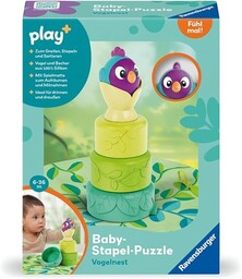 Play+ Baby-Stapel-Puzzle: Vogelnest - ab 6 Monate