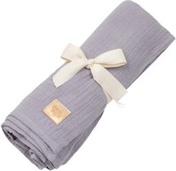 Muślinowy otulacz dla noworodka "Szary"