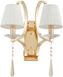 LAMPA ŚCIENNA KINKIET KRYSZTAŁOWY ZŁOTY VENISIA W2