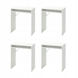 4 szt. Biurko Torald Białe 65x40 cm Kompaktowe