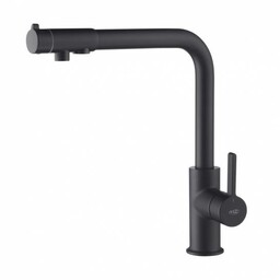 Blue Water Royal Czarny Mat Trójdrożna bateria kuchenna