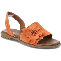 Armodo Sandały damskie, cholewka ze skóry naturalnej płaskie