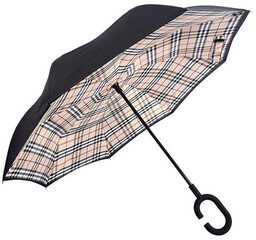 Parasol odwrócony ''Revers'' - beżowa kratka