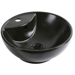 Umywalka nablatowa ø45 cm czarny półmat KR-191 BLM