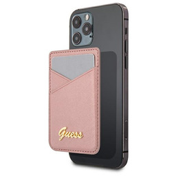Portfel Wallet Card Slot MagSafe magnetyczny Guess różowy