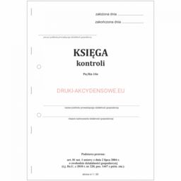 Księga kontroli - wersja elektroniczna