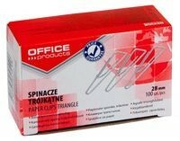 Spinacze biurowe 28mm trójkątne OFFICE PRODUCTS 100szt /18082825-19/