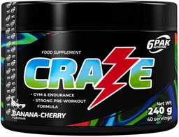 6Pak Nutrition Craze 240G Banana Cherry