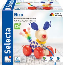Selecta 62026 Pies Nico, zabawka do ciągnięcia,